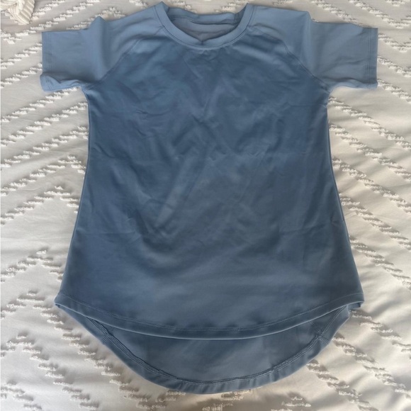 None Tops - Blue Polyester Blend Top